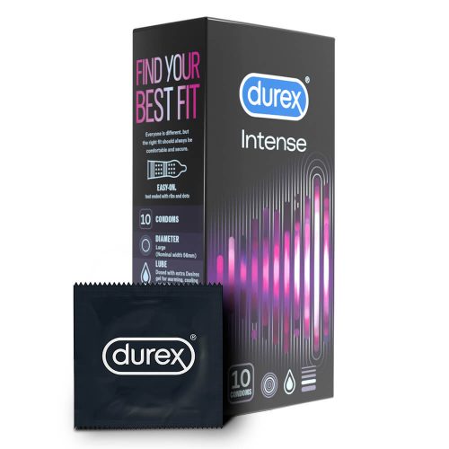 Durex Intense - bordázott és pontozott óvszer (10db) -