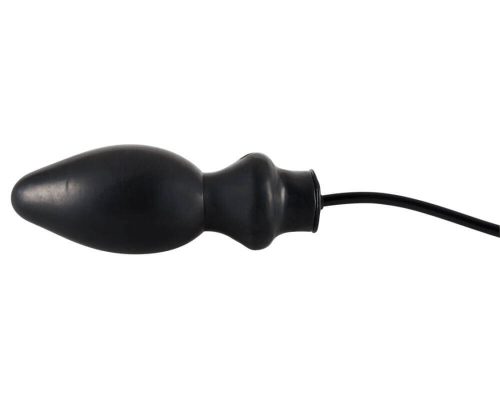 LATEX - felpumpálható nagy anál kúp (fekete)