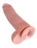 King Cock 12 herés nagy dildó (30 cm) - natúr