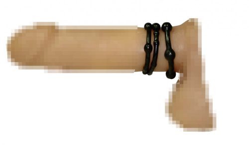 You2Toys - Légy kemény! péniszgyűrű szett - fekete (3db)