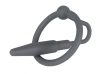 Penisplug - szilikon makkgyűrű húgycsőkúppal (szürke)