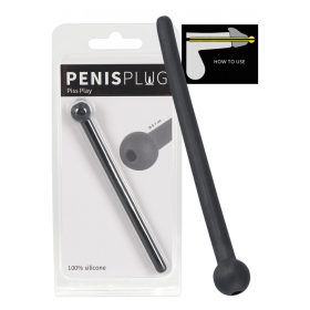   Dilator Piss Play - üreges, szilikon húgycsőtágító dildó (fekete)