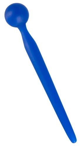 Dilator Sperm Stopper - gömbös, szilikon húgycsőtágító dildó (kék)