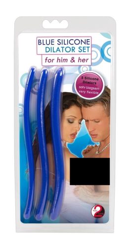 You2Toys - DILATOR - kék szilikon húgycsőtágító dildó szett (3db)