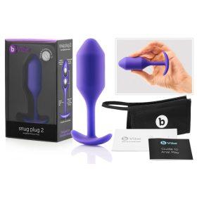   b-vibe Snug Plug 2 - dupla golyós anál dildó (114g) - lila