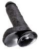 King Cock 8 herés dildó (20 cm) - fekete