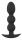 Black Velvet Heavy - 145g-os gömbös anál dildó (fekete)