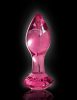 Icicles No. 79 - kúpos üveg anál dildó (pink)