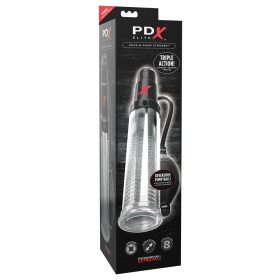   PDX Elite - 2in1 - péniszpumpa és maszturbátor egyben (áttetsző)