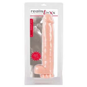   realistixxx Giant 3XL - tapadótalpas élethű nagy dildó (42cm) - natúr