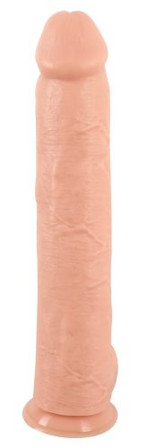 realistixxx Giant 3XL - tapadótalpas élethű nagy dildó (42cm) - natúr