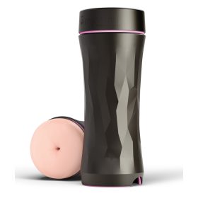   mystim Opus E Anus - elektro műpopó maszturbátor (natúr-fekete)