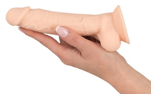 Silexd 7 - tapadótalpas dildó - 17,5cm (natúr)