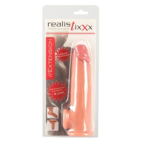   Realistixxx - heregyűrűs hosszabbító péniszköpeny - 19cm (natúr)