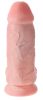 King Cock 9 Chubby - tapadótalpas, herés dildó (23cm) - natúr