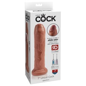   King Cock 7 Fitymanátor - élethű dildó (18cm) - sötét natúr