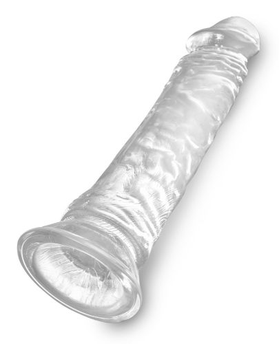 King Cock Clear 8 - tapadótalpas, nagy dildó (20cm)