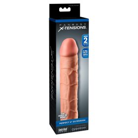   X-TENSION Perfect 2 - élethű péniszköpeny (20,3cm) - natúr