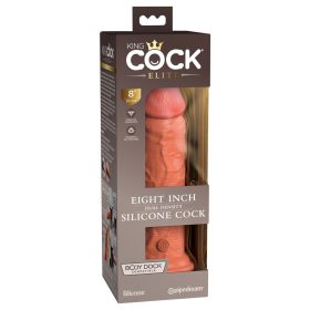   King Cock Elite 8 - tapadótalpas, élethű dildó (20cm) - sötét natúr