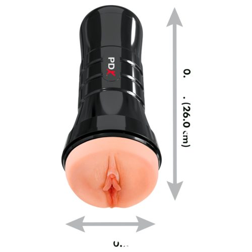 PDX Extreme Wet Pussy - élethű punci maszturbátor - XXL (fekete)