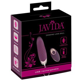   Javida Shaking Love - akkus, rádiós, lüktető vibrációs tojás (lila)