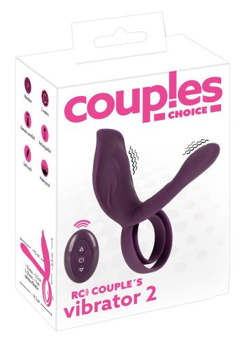 Couples Choice - akkus, rádiós péniszgyűrű (lila)