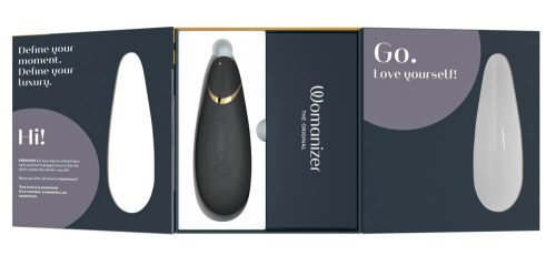 Womanizer Premium 2 - akkus, vízálló csiklóizgató (fekete)