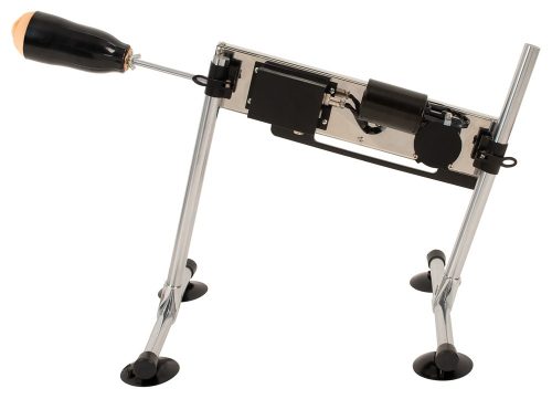 The Banger DS Fucking Machine - kétoldalas szexgép 2 dildóval és műpuncival (ezüst)