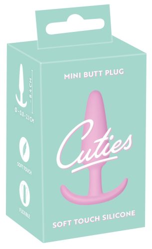 Cuties Mini Butt Plug - szilikon anál dildó - pink (2,1cm)