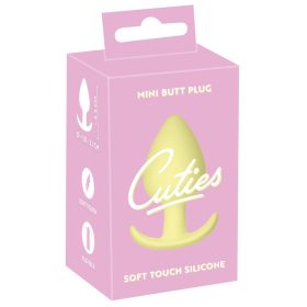   Cuties Mini Butt Plug - szilikon anál dildó - sárga (3,1cm)