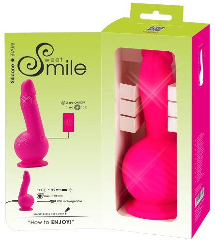 SMILE Powerful - akkus, 2 motoros tapadótalpas vibrátor (pink)