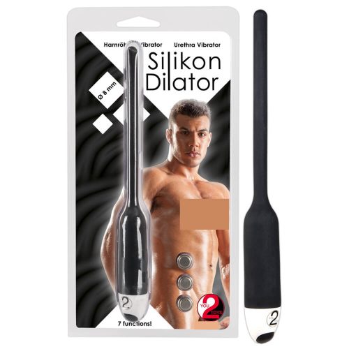 You2Toys - DILATOR - szilikon húgycsővibrátor - fekete (8mm)