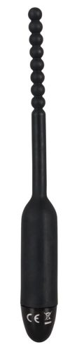 You2Toys - Pearl Dilator - fekete, gömbös, szilikon húgycsővibrátor (8mm)