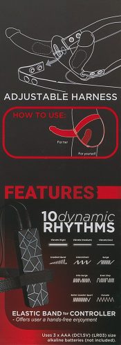 Double Thruster - felcsatolható dupla vibrátor (fekete)