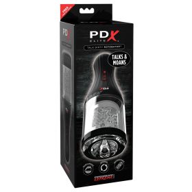   PDX Elite Rotobator - nyögő, forgó műpunci (áttetsző-fekete)