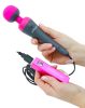 PalmPower Wand - USB-s nagy masszírozó vibrátor powerbankkal (pink-szürke)