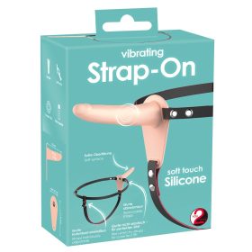   You2Toys - Strap-On - akkus, felcsatolható vibrátor (natúr)
