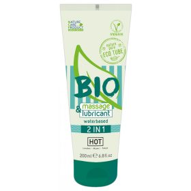   HOT Bio 2IN1 - vízbázisú síkosító- és masszázsgél (200ml)