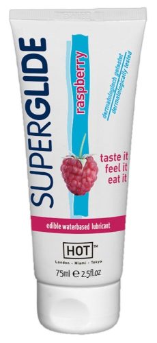 HOT Superglide Málna - ehető síkosító (75ml)