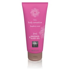   Shiatsu 2in1 Rashberry scent - masszázs síkosító - málna (200ml)