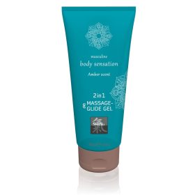   Shiatsu 2in1 Amber Scent - masszázs síkosító - ámbra (200ml)