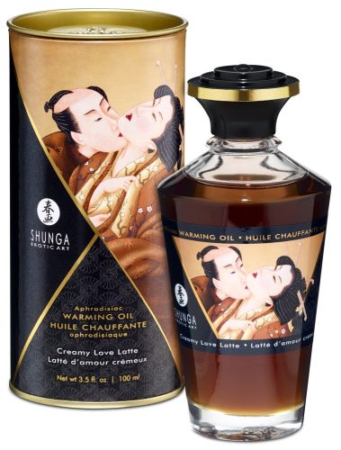 Shunga - melegítő hatású masszázsolaj - krémes latte (100ml)