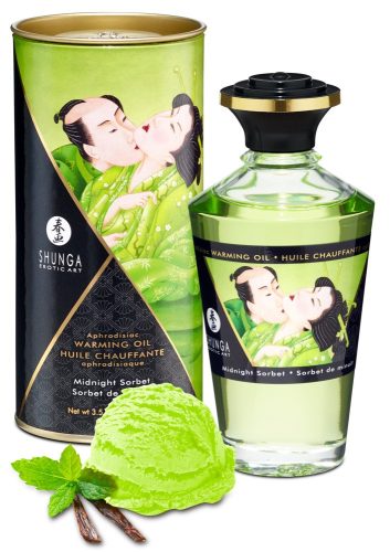 Shunga - melegítő hatású masszázsolaj - midnight sorbet (100ml)