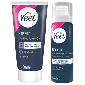   Veet - intim szőrtelenítő krém és hidratáló hab nőknek (50+50ml)