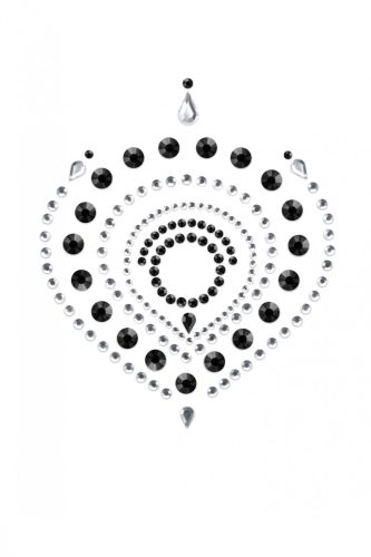 Csillogó gyémántok intim ékszer szett - 3 részes (fekete-ezüst)
