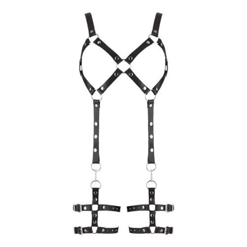 ZADO - bőr testhám body - fekete