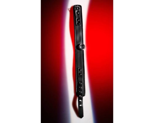 Bőr nyakpánt - fekete