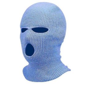 Balaclava - kötött maszk 3 nyílással (kék)