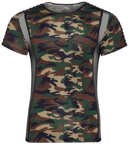 / NEK - terepmintás férfi póló (zöld-barna)