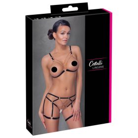 Cottelli - láncos, dísz testhám body (fekete)